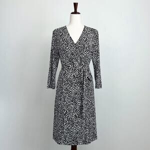 Banana Republic Black and White Wrap Dress
